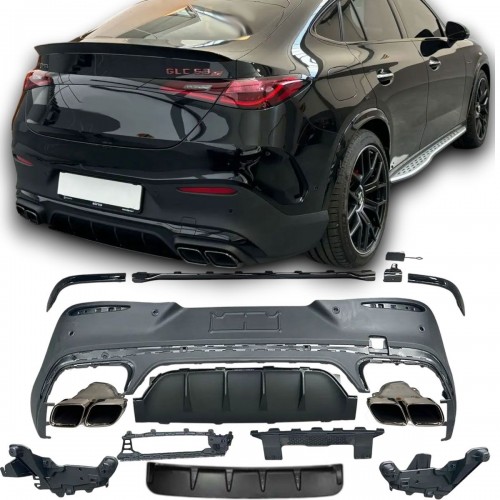 Διαχύτης πίσω προφυλακτήρα GLC63 AMG look για Mercedes-Benz GLC-Class Coupe (C254) AMG- Line 2022+ (Απολήξεις χρωμίου) Διαχύτης πίσω προφυλακτήρα GLC63 AMG look για Mercedes-Benz GLC-Class Coupe (C254) AMG- Line 2022+ (Απολήξεις χρωμίου)